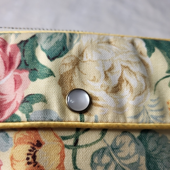 Vintage Galante Studios Yellow Floral Makeup Bag/Clutch. - Picture 11 of 13